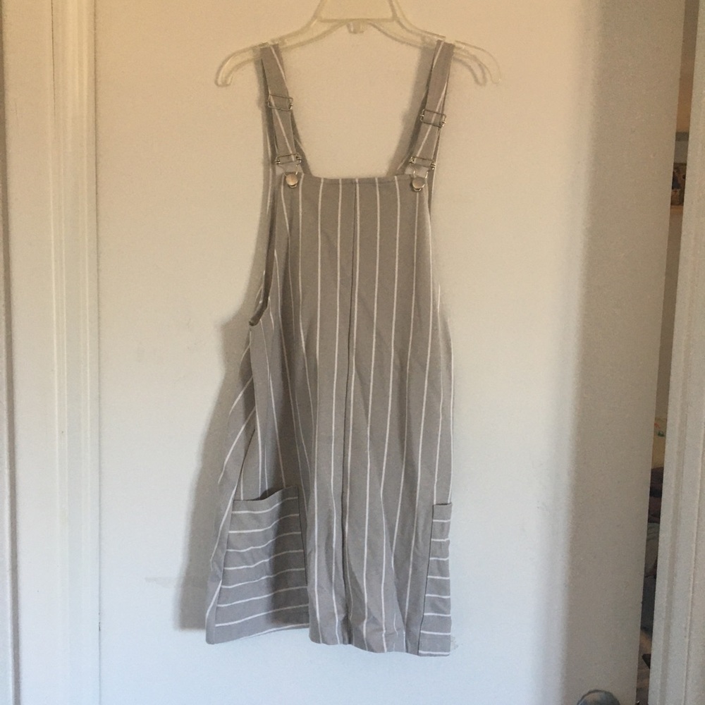 ASOS Stretchy Mini Jumper Dress Gray Striped